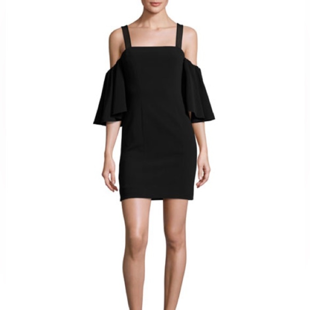Cinq a Sept Monroe Black Off the Shoulder Mini Dress, 6